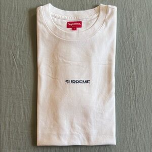 Supreme White Tee with Black Logo